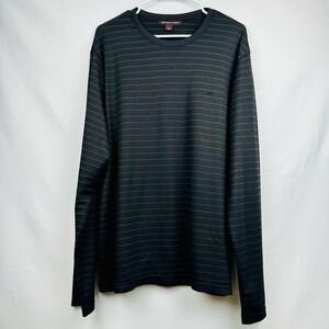 Michael Kors MK Logo Men's Pullover Crewneck Long Sleeve Striped Shirt Size XL